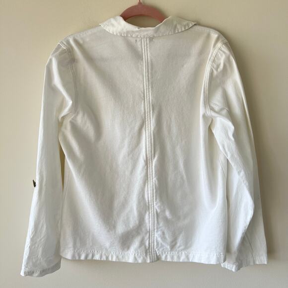 Natalie and Me Weekend Womens Mixed Media Jacket White Size L Concert Preppy - Picture 2 of 6